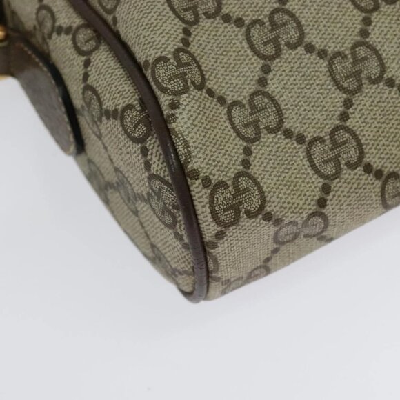 GUCCI GG Supreme Web Sherry Line Bag PVC Beige Gold 904 02 004 Auth 137440 - Picture 5 of 16